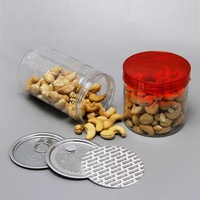 Boîte en plastique hermétique vide pour emballage de bonbons/biscuits/céréales/noix bocal de mise en conserve de chine vente en gros avec couvercle supérieur vissé