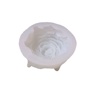 Moule en silicone de qualité alimentaire pour bougies parfumées 3D en forme de pivoine, gâteaux fondants, gelées, puddings, mousses et savons faits main pour la Saint-Valentin - Product Image 5