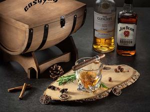 Top vente bois bois bois whisky demi barils baril pierres cadeau ensemble avec glaçage pierre Cubes verres tasses caboteur - Product Image 5