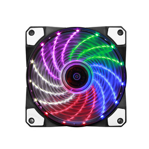 พัดลมเคสคอมพิวเตอร์ RGB ขนาด 120x120x25 มม. พร้อมไฟ LED สำหรับระบายความร้อนพีซี - Product Image 2