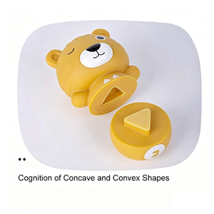 Silicone Animal Bowling Set Montessori Educational Toy with Number Shape Matching Squeeze <strong>Bibi</strong> Sound Sensory Blocks for Toddlers - Product Image 3