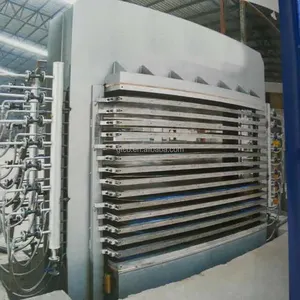 Máquina laminadora de laminado 1200t/chipboard, linha de produção de piso laminada de papel de melamina