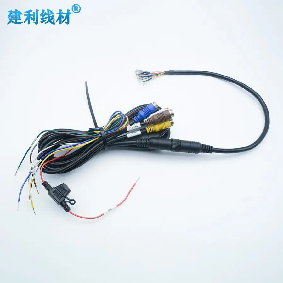 Customizable 27-Pin Multi-Channel Display PVC Jacket Tail Cable Car Monitor Output Systems Audio   Video Cables