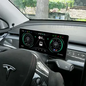 10.25英寸型号3 & Y在线OTA 1920x720无线Carplay安卓汽车仪表板触摸屏显示器，适用于特斯拉2017 +