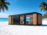 Casa Prefabricada de Acero Desmontable Portátil Moderna B1 de 20 pies/40 pies, Diseño Transpirable para Uso en Hoteles, Hogares, Oficinas, Patios Exteriores y Parques