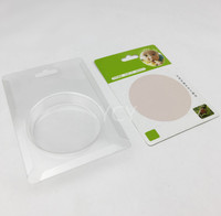Inserts d'emballage en plastique personnalisés pour blister en PVC avec cartes de visite sérigraphiées en papier couché et surface gaufrée