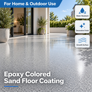 Peinture de sol époxy colorée auto-nivelante pour intérieur/extérieur, résistante à l'usure, revêtement liquide antidérapant avec propriétés antidérapantes - Product Image 1