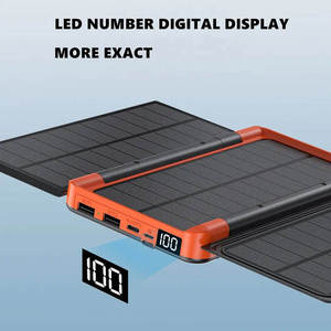 Panneau solaire portable d'extérieur, chargeur sans fil, batterie externe de grande capacité 20000mAh - Product Image 2