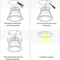 Spot lumineux LED encastrable personnalisable, étanche, ignifuge IP65, avec couvercle rond, pour salle de bain et extérieur