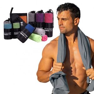 Wsy1415 Wholesale Black <b>Microfiber</b> <b>Towel</b> Personal Quick Drying Sport Fitness <b>Towels</b> 50X100 With Logo - Product Image 6