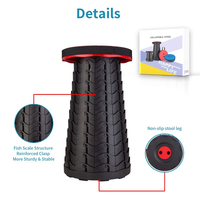 Capacité de charge extérieure 400lbs Tabouret pliant portable Léger Camping Pêche Randonnée Tabouret pliable