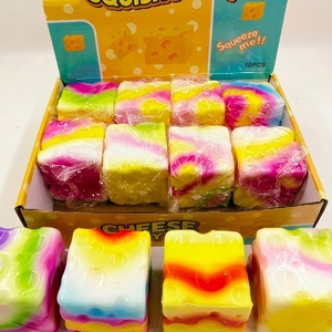Nuevo Juguete Antiestrés de Goma con Forma de Queso Arcoíris Colorido, Suave, de Ascenso Lento, para Aliviar el Estrés - Product Image 2