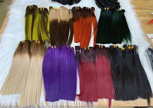 Weft Hair Extensions All Color Natural Straight Hair Single Weft Silky Straight Wave Style Available in <b>Stretched</b> Custom Length - Product Image 3