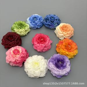 Fleurs artificielles Qiye, tête de pivoine en plastique et soie, décoration de mariage, décoration de la maison, arrangement floral pour la Saint-Valentin - Product Image 3