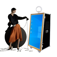 Miroir magique portable Fantasy View FTY520 avec écran tactile 11 pouces, photomaton, flash LED, imprimante, étagère, kiosque DSLR