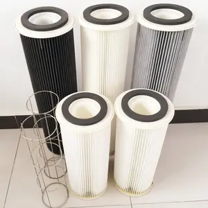 High Efficiency Dust Collector Filter Industrial Air Cartridge Factory Supply Dust Polyester Pleated Remove Air Filter