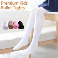 Collants de ballet pour filles certifiés OEKO-TEX 80D, collants de danse pour enfants, en microfibre de velours tricoté, haute élasticité, professionnels