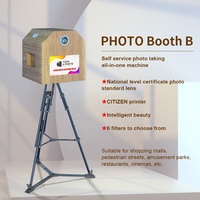 Cabine de selfie OEM Photos instantanées d'impression 8x10 avec fond de Noël personnalisé Automatique et compatible avec appareil photo