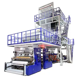 ABC Three Layer Co-extrusion Ce Certificated Big sized HDPE/LDPE Plastic Film Blowing Extruder Machine