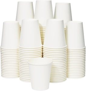Vasos de Papel Blancos de 8oz, Vasos Desechables de Pared Simple para Bebidas Calientes, Paquete de 1000, Papel de Grado Alimenticio - Product Image 3