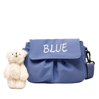 Tas punggung anak perempuan, ransel bahu selempang, tas kanvas, imut, modis, desain baru