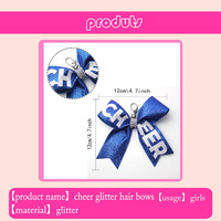 Pita Glitter Cheer untuk Tas Butik Anak Perempuan, Gantungan Kunci Pita Cheer, Dekorasi Gantungan Kunci Tas