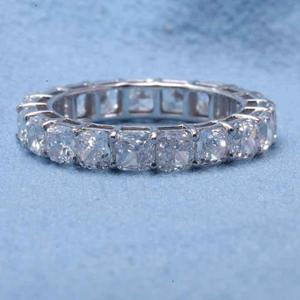 Luxury Radiant Cut Moissanite <b>Ring</b> <b>925</b> <b>Silver</b> Elegant Engagement <b>Ring</b> for Women Sparkling Fine Jewelry Gift - Product Image 3
