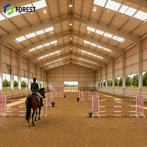 Structure en acier préfabriquée robuste pour arène équestre, pavillon de sport à grande portée pour le saut d'obstacles - Product Image 1
