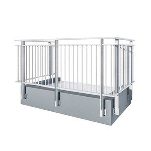Soporte <span class=keywords><strong>de</strong></span> barandilla metálica <span class=keywords><strong>de</strong></span> diseño <span class=keywords><strong>de</strong></span> acero para terraza, escaleras modernas <span class=keywords><strong>de</strong></span> aleación forjada, valla galvanizada para jardín, interior y exterior <span class=keywords><strong>de</strong></span> villas - Product Image 2