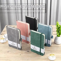 Carnet de poche A6 personnalisé en cuir PU avec couverture rigide, élastique et attache pour stylo – Journal étudiant – Fournitures scolaires en gros