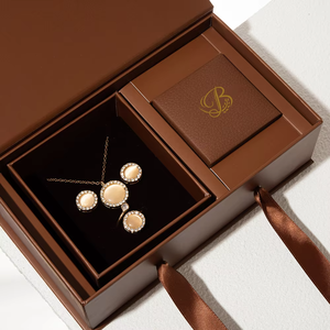 LBarley OEM best-seller Coffret à bijoux avec logo personnalisé-Tiroir pour emballage de bagues et colliers - Product Image 1