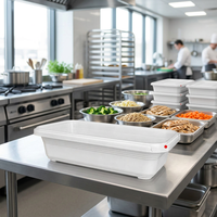 Boîte à lunch en plastique transparent avec couvercle, sans BPA, récipient alimentaire rectangulaire, boîte jetable pour repas à emporter