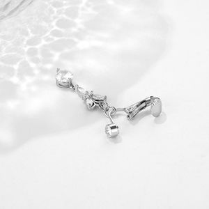 Anillo de <span class=keywords><strong>Ombligo</strong></span> <span class=keywords><strong>Falso</strong></span> con Zirconia Redonda Grande, Diseño de Mariposa, Sin Perforación, Joyería Corporal Sexy <span class=keywords><strong>para</strong></span> Bailar, Sin Necesidad de Perforar <span class=keywords><strong>el</strong></span> <span class=keywords><strong>Ombligo</strong></span> - Product Image 4