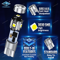 Bombilla LED BJ194 3000K Wedge T10 168 921 W5W, luces de bombilla LED para puerta de mapa de cúpula Interior de coche 3030 05 SMD, luz de matrícula