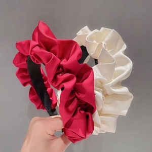 Wholesale Pleated Hair Hoop <b>Women</b> Wide Brim Display Face Wash Retro Senior Sense Accessories <b>Headband</b> - Product Image 6
