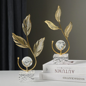 Nordic Style Metal <b>Crystal</b> <b>Ball</b> Ornament Glass Acrylic Iron Home Office Desktop Decoration - Product Image 1