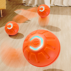 Elektrische Hond Hond Speelgoed Oranje Hond Spelen Indoor Interactieve Automatische Rollende Slimme Hond Puppy Jump Ball Training Speelgoed - Product Image 1