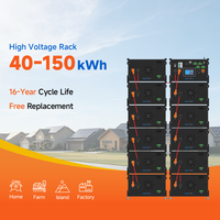 Batería Solar de Alto Voltaje LiFePO4 de 40kWh 50kWh 60kWh 48V 200Ah, Batería de Litio para Sistema de Almacenamiento de Energía