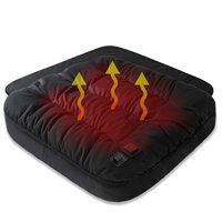 Coussin chauffant pour siège de chaise de bureau électrique USB en graphène chauffant de 18 x 18 pouces, coussin chauffant pour siège de stade