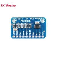 Modul Konverter 16Bit I2C IIC ADS1115 ADS1015 ADS1118 PCA9306 Papan ADC Chip Penguat Terjemahan Level Rpi