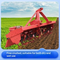 Fraise rotative agricole à lame épaissie pour tracteur, avec rouleau à dents de loup intégré pour la préparation des sols de rizière et de terres arides