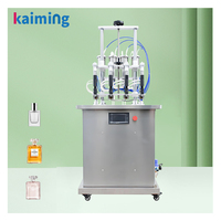 Machine de remplissage indépendante à quatre têtes 1ML, faible bruit, pour flacons en verre et en plastique de parfum, cosmétiques, alcool, eau pure