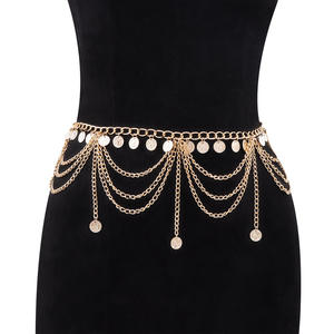 Chaîne de taille bohème multicouche à pampilles pour femme, en alliage de zinc, accessoire de mode pour adulte pour les soirées - Product Image 3