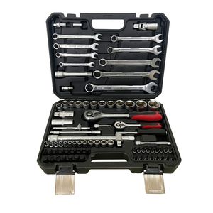 WZAUTO 82 Pcs Socket Set Socket Wrench Spanner Tools Kit Auto Repair Wrench Hand Tools Box Carbon Steel Socket Wrench Tools Set
