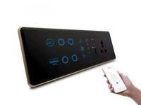 Interrupteur mural intelligent WiFi 1 gang en verre trempé avec panneau tactile, prise USB A+C universelle, variateur pour ventilateur/climatiseur