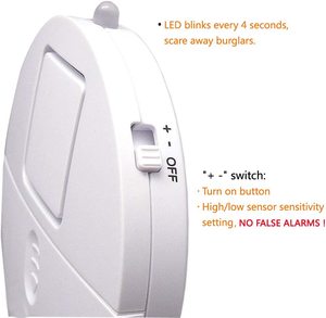 Ultra-sottile rotondo porta/finestra sensore di vibrazione allarme ABS materiale plastico alimentato a batteria <span class=keywords><strong>per</strong></span> la sicurezza domestica - Product Image 2