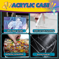Kotak Pelindung Akrilik Magnetik Kuat untuk Elite Trainer Box, Kotak Booster Koleksi Pokemon, Kotak Akrilik ETB untuk Pajangan dan Perlindungan