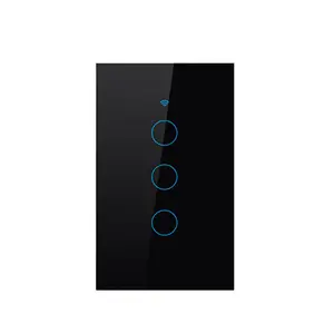 Tuya Ons Wifi Slimme Lichtschakelaar Glas Screen Geen Null Draad Touch Panel Voice Control Draadloze Muur Schakelaars Afstandsbediening