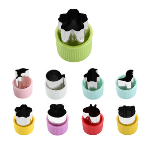 Herramienta de grabado doméstico de acero inoxidable 304, molde de protección de manos completo colorido, <span class=keywords><strong>Manual</strong></span> seguro para frutas, verduras, Pasta, animales - Product Image 1