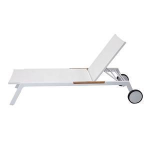 सफेद लक्जरी उद्यान पूलसाइड चेज़ सनबेड फर्नीचर आउटडोर पैटियो पूल टेक एल्यूमीनियम सूर्य लाउगर कुर्सी - Product Image 3